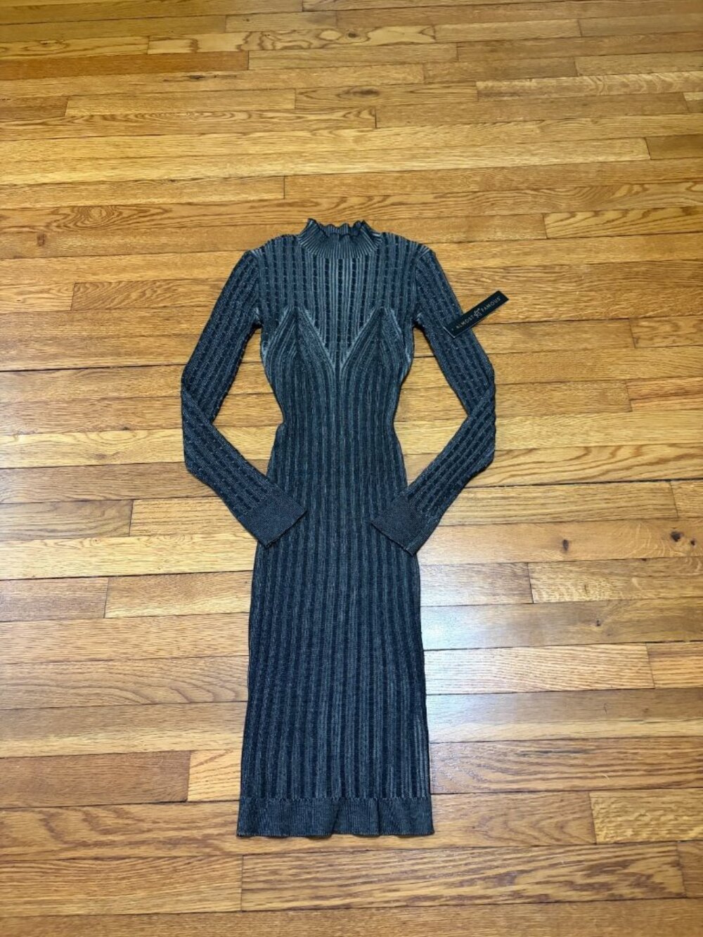 Almost Famous Womens Sweater Dress Size Small Gray Mock Neck Stretch Knit NWT